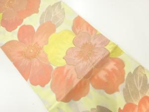 花模様織出し袋帯